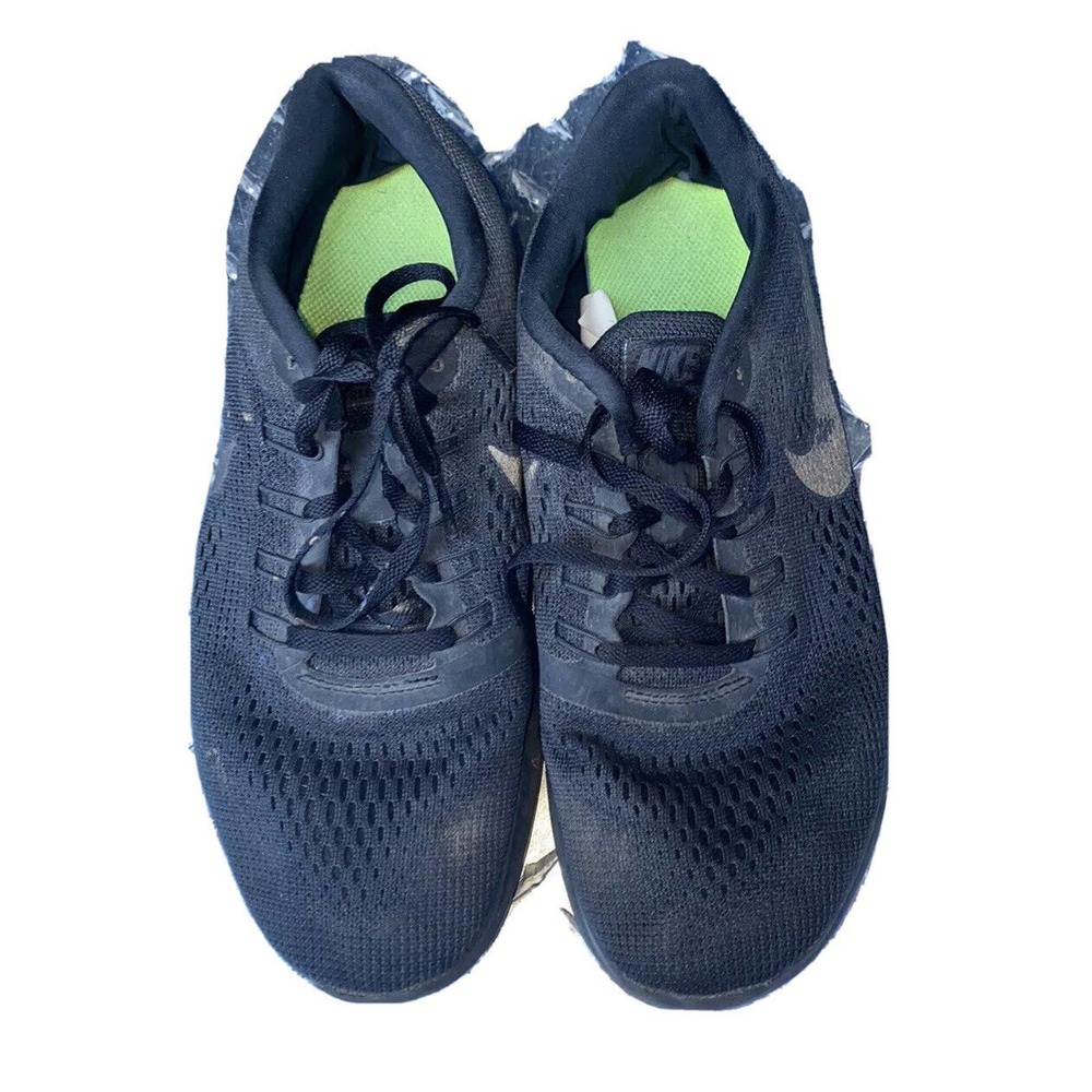 Nike Free RN Women Running Shoes Sz 8.5 Triple Black 831509-002 Flyknit Material